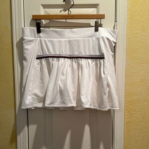 Adidas White Tennis Skirt with Stripe Accent